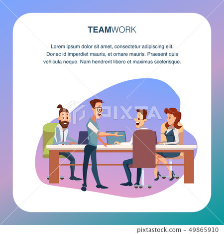 Coworking Team Discussion at Modern Office Area 49865910