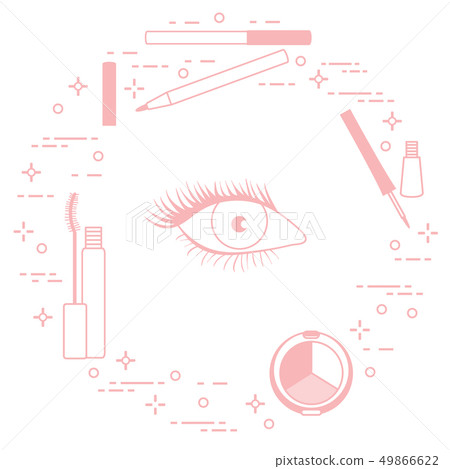 Eye makeup Decorative cosmetics. Eye makeup Decorative cosmetics. 49866622