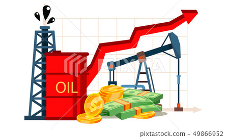 Petroleum Cost Inflation, Financial Literacy Vector Drawing 49866952