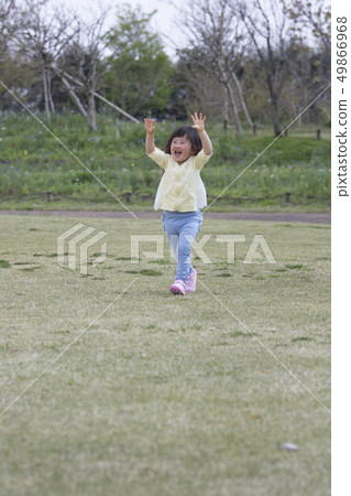 Girl who is running well 49866968