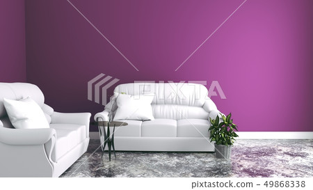 Sofas in the living room, pink walls Sofas in the living room, pink walls 49868338