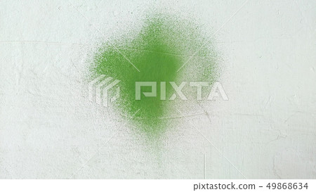 Green paint stain on grunge cement texture. Old Green paint stain on grunge cement texture. Old 49868634