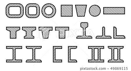 Cross section of building beams. - Stock Illustration [49869115] - PIXTA