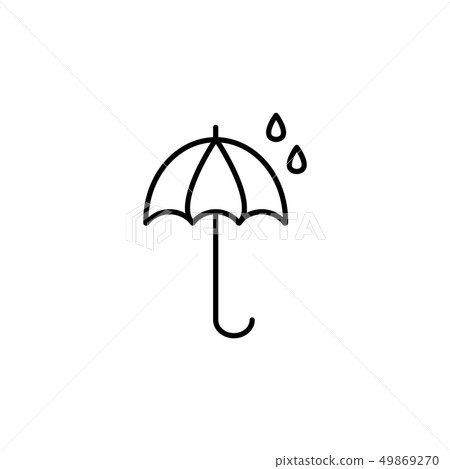 umbrella icon line. vector illustration black  49869270