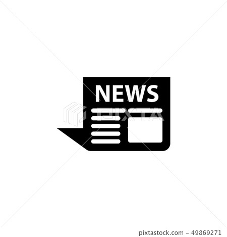news icon. vector illustration black on white  49869271