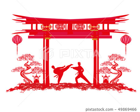 Karate occupations - abstraction card Karate occupations - abstraction card 49869466