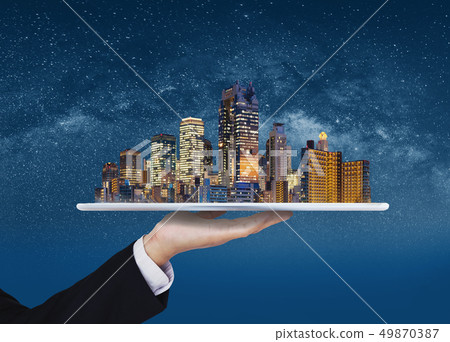 Smart city, smart building, real estate business  49870387