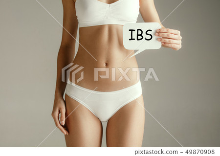 Stomach ache concept. 49870908