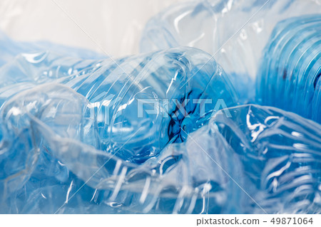 Glancing clear big size water bottles placed in an unwanted heap 49871064