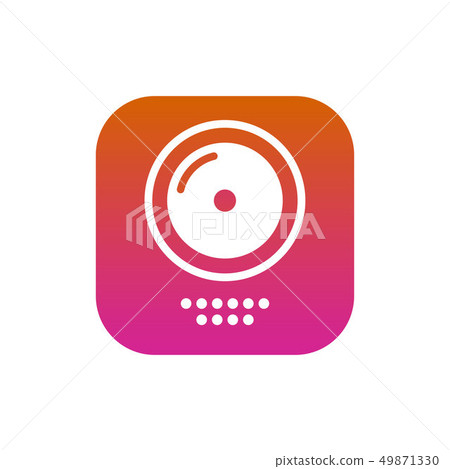 Vector icon for door phone video surveillance application, flat cartoon symbol for smart home Vector icon for door phone video surveillance application, flat cartoon symbol for smart home 49871330