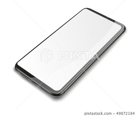 Realistic smart phone isolated on white. Realistic smart phone isolated on white. 49872184