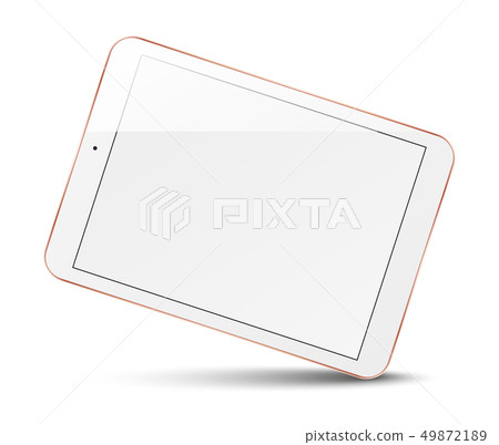 Tablet computer with blank screen. Tablet computer with blank screen. 49872189