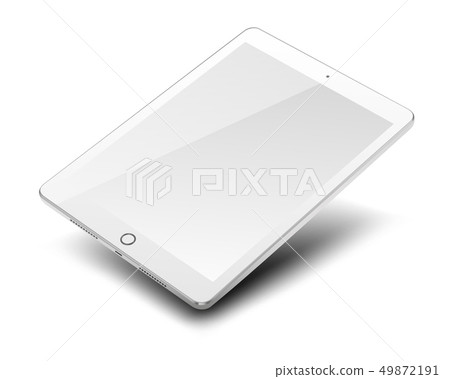 Tablet pc computer with blank screen isolated on Tablet pc computer with blank screen isolated on 49872191