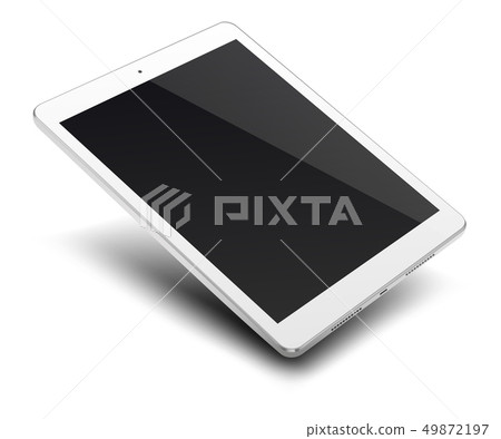 Tablet pc computer with black screen. Tablet pc computer with black screen. 49872197