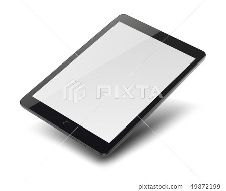 Tablet pc computer with blank screen isolated on Tablet pc computer with blank screen isolated on 49872199