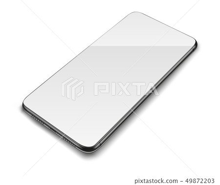 Realistic smart phone isolated on white Realistic smart phone isolated on white 49872203