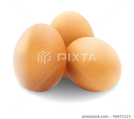 Chicken eggs isolated on white background. Chicken eggs isolated on white background. 49872223