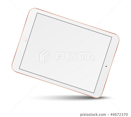 Tablet computer with blank screen. Tablet computer with blank screen. 49872370