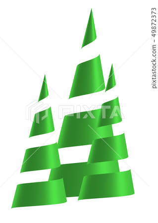 Christmas trees isolated on white background. Christmas trees isolated on white background. 49872373