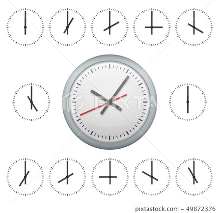 Clock without numbers isolated on white. Clock without numbers isolated on white. 49872376