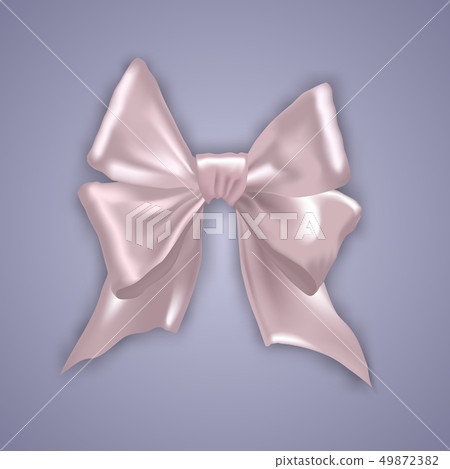 Realistic bow and ribbon. Realistic bow and ribbon. 49872382