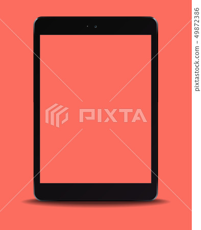 Tablet computer with blank screen. Tablet computer with blank screen. 49872386