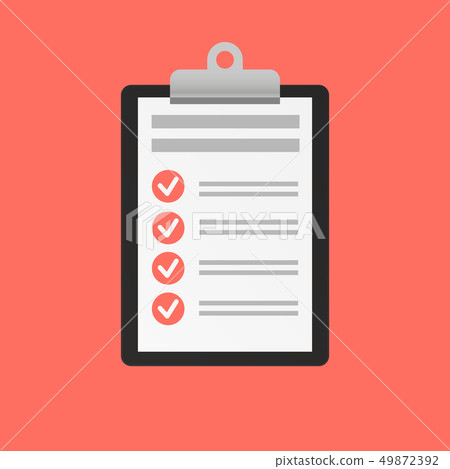 Clipboard with checklist icon 49872392
