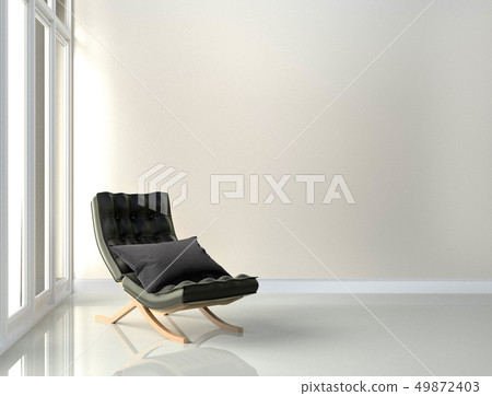 Modern living room interior with white empty wall Modern living room interior with white empty wall 49872403