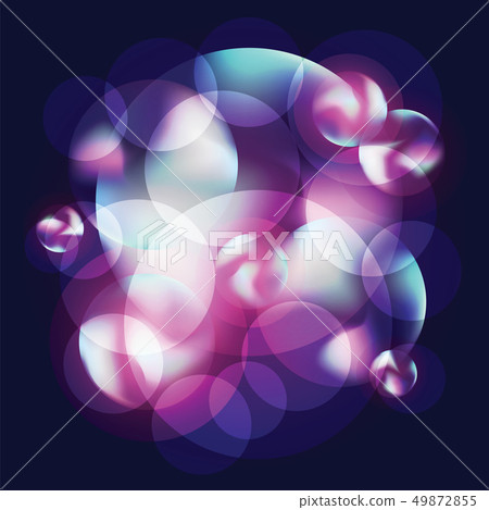 Circles and bubbles lilac and purple on dark background abstract illustration image Circles and bubbles lilac and purple on dark background abstract illustration image 49872855