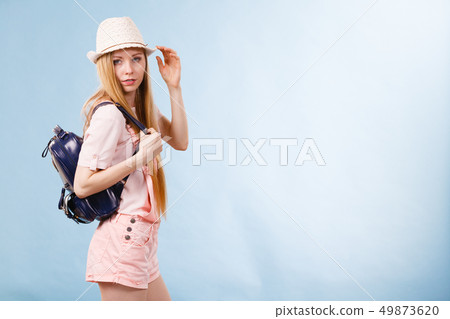 Young woman going to school 49873620