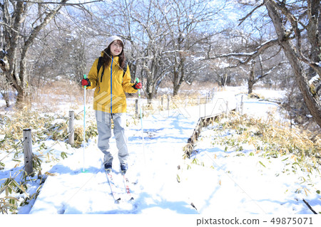 Woman enjoying winter leisure 49875071