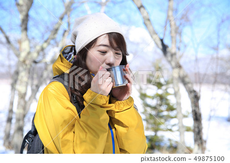 Woman enjoying winter leisure 49875100