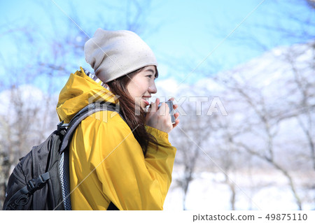 Woman enjoying winter leisure 49875110