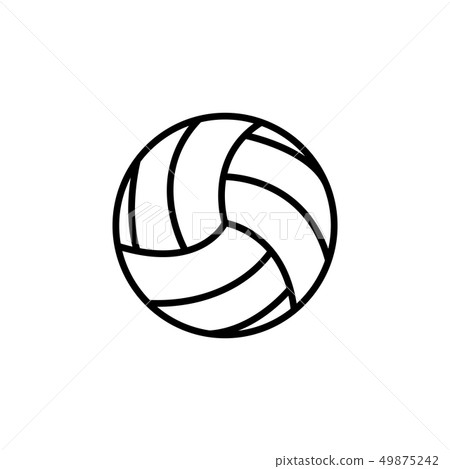 volleyball ball. vector illustration black volleyball ball. vector illustration black 49875242