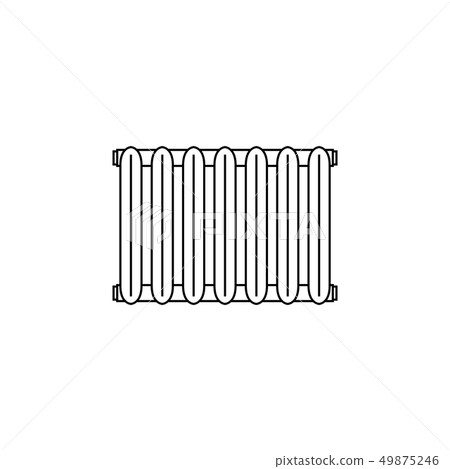 Radiator icon. vector illustration black on white - Stock Illustration ...