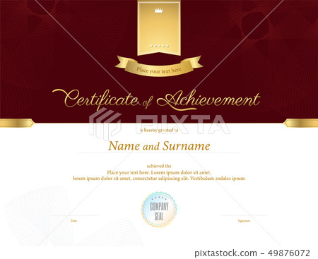 Luxury certificate template with elegant border 49876072