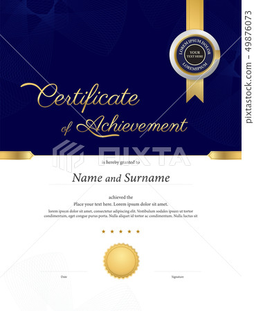 Luxury certificate template with elegant border 49876073