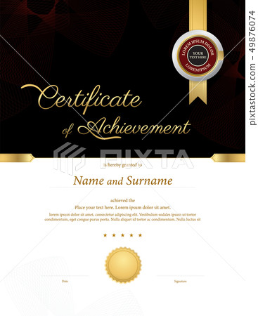 Luxury certificate template with elegant border 49876074