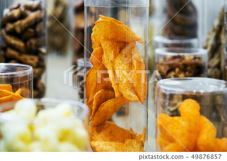 cookies, crackers, crackers and other snacks in boxes cookies, crackers, crackers and other snacks in boxes 49876857