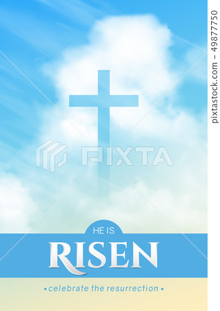 Christian religious design for Easter celebration. Vector 49877750