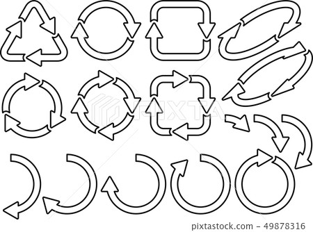 Recycling arrow 3a Recycling arrow 3a 49878316