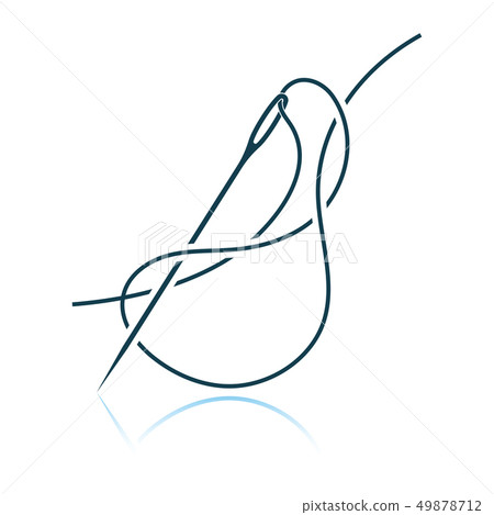 Sewing needle with thread icon Sewing needle with thread icon 49878712