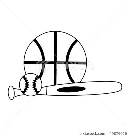 Sport game cartoons in black and white 49879036