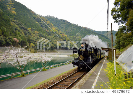 經過凱吉站的Hiei Line Sakura和Kuma River，SL人人 49879672