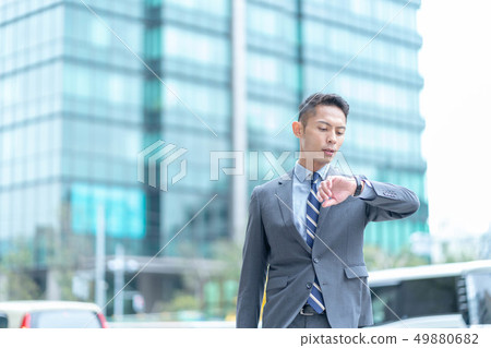 Businessman outdoors 49880682