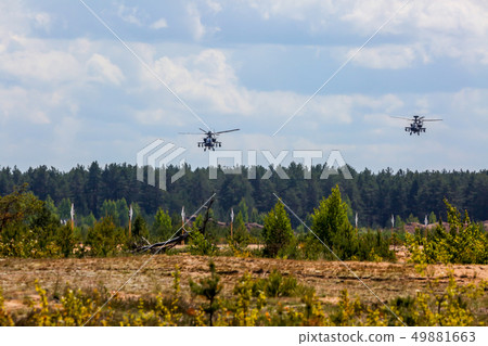 Fighting helicopters in military training Saber Fighting helicopters in military training Saber 49881663