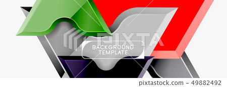 Modern geometric shapes abstract background or logo element. Dynamic color design Modern geometric shapes abstract background or logo element. Dynamic color design 49882492