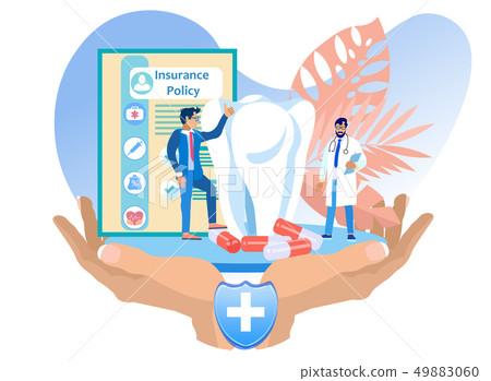 Vector Illustration Medical Insurance Stamatology. Vector Illustration Medical Insurance Stamatology. 49883060
