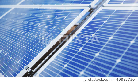 3D illustration Solar Panels. Alternative energy. Concept of renewable energy. Ecological, clean 49883730