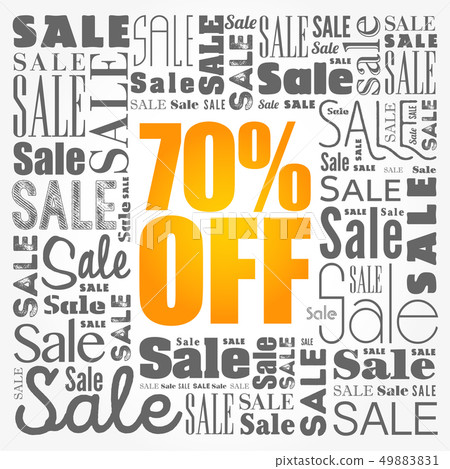 70% OFF Sale word cloud collage 49883831